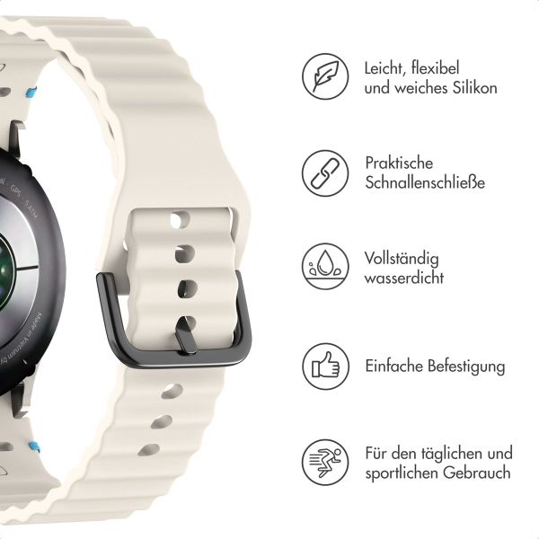 imoshion Wave Silikonarmband für das  Samsung Galaxy Watch 4 / 5 / 6 / 7 / FE (20 mm) - Starlight