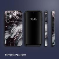 Selencia Vivid Tough Back Cover für das Samsung Galaxy A35 - Chic Marble Black