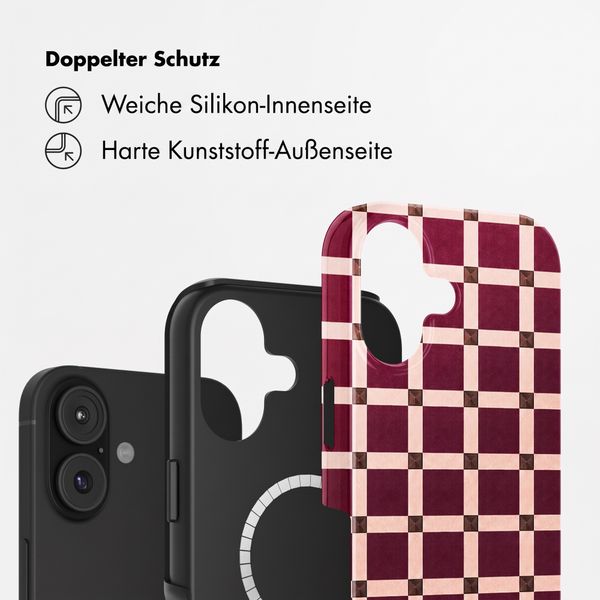 Selencia Vivid Rückabdeckung mit MagSafe Apple iPhone 17 - Check This Burgundy