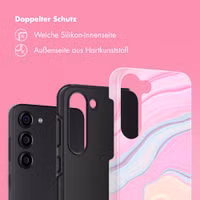 Selencia Vivid Back Cover Samsung Galaxy S23 - Pastel Lipstick Marble