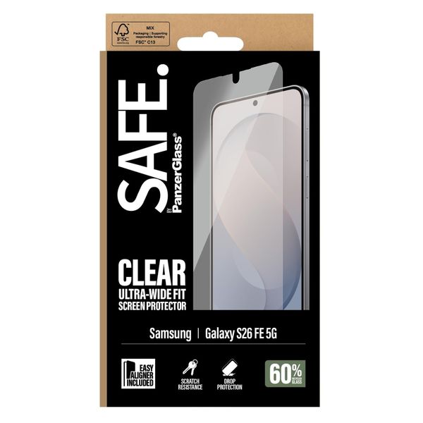 SAFE by PanzerGlass Ultra-Wide Fit Displayschutz mit EasyAligner Samsung Galaxy S26 FE