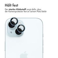 imoshion 2er-Pack Objektivschutz für Kamera für das Apple iPhone 15 / 15 Plus - Blue