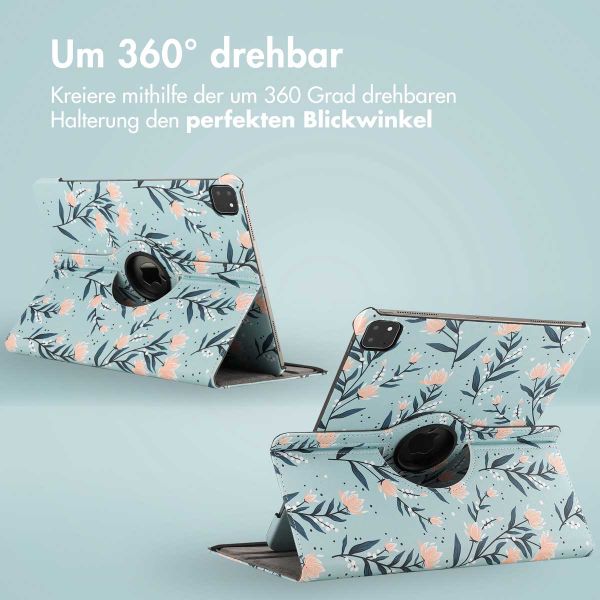 imoshion 360° drehbare Design Klapphülle Apple iPad Air 13 Zoll (2025) M3 / (2024) M2 - Flowers