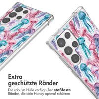 imoshion Design Hülle mit Band Samsung Galaxy S22 Ultra - Jellyfish Watercolor