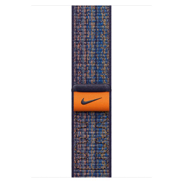 Apple Nike Sport Loop Armband für das  Apple Watch Series 1 t/m 11 / SE / Ultra (44/45/46/49 mm) - Game Royal & Orange