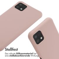 imoshion Silikonhülle mit Band für das Samsung Galaxy A22 (5G) - Sand Pink