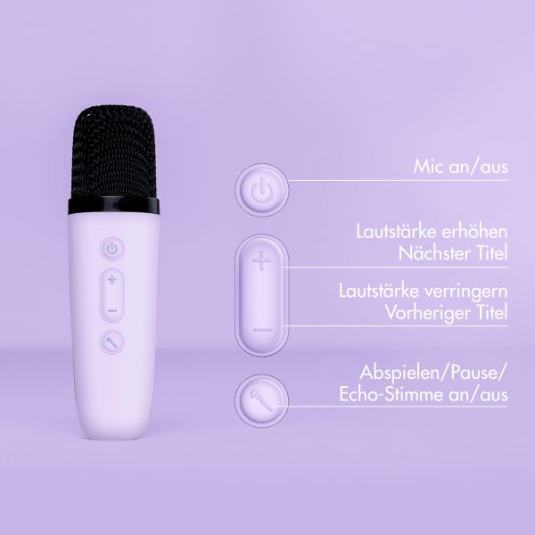 imoshion Kids Karaoke-Set - Lautsprecher und Mikrofon - Lavender Lilac