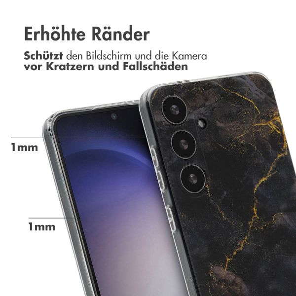 imoshion Design Hülle für das Samsung Galaxy S24 Plus - Black Marble