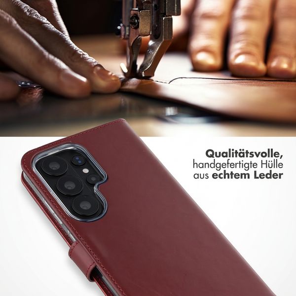 Selencia Echtleder Klapphülle Samsung Galaxy S26 Ultra - Burgundy