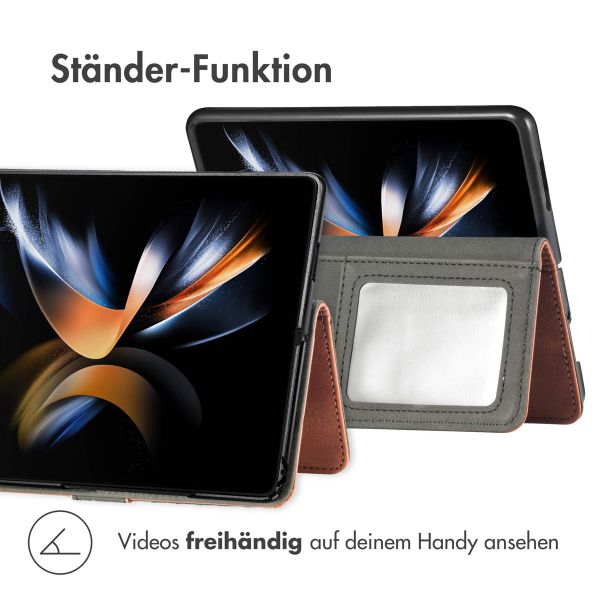 imoshion Luxuriöse Klapphülle für das Samsung Galaxy Z Fold 5 - Braun