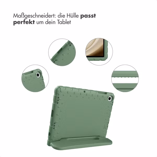 imoshion Schutzhülle mit Handgriff kindersicher Samsung Galaxy Tab A11 Plus / A9 Plus - Olive Green