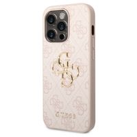 Guess 4G Metal Logo Back Cover für das iPhone 15 Pro - Rosa