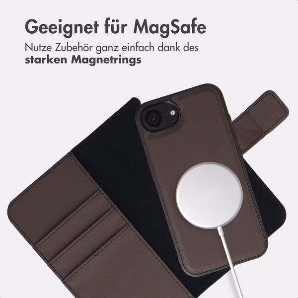imoshion Herausnehmbare 2-in-1 Luxus-Bookcase Apple iPhone 17e / 16e - Braun