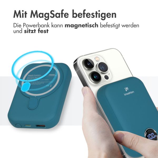 imoshion MagSafe Powerbank - 10.000 mAh - Kabellose Powerbank - Blau