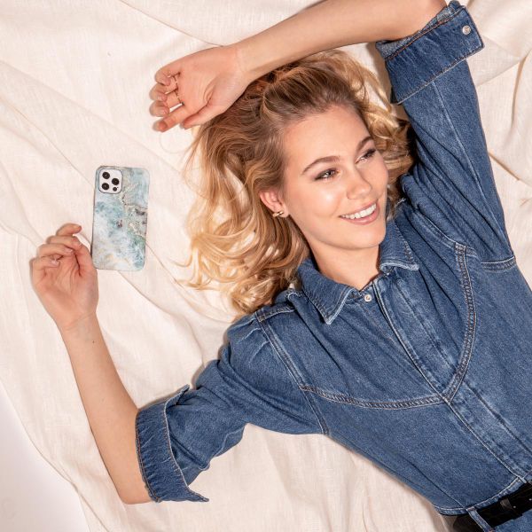 Selencia Maya Fashion Backcover für das Samsung Galaxy A53 - Marble Blue