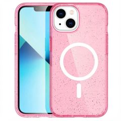 imoshion Sparkle Back Cover mit MagSafe Apple iPhone 14 - Glitzer Rosa
