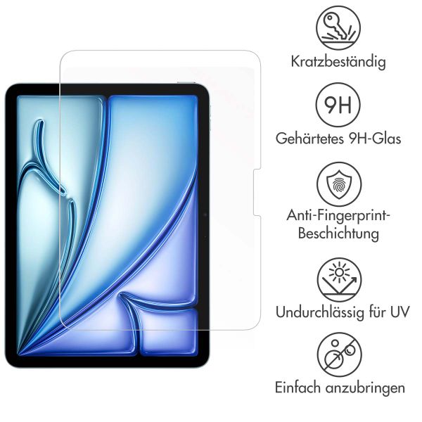 imoshion Displayschutz aus gehärtetem Glas für das  iPad Air 11 Zoll (2024) M2 / iPad 10 (2022) 10.9 Zoll - Transparent