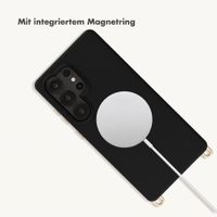 Selencia Rivièra Backcover mit MagSafe mit abnehmbaren Haken Samsung Galaxy S25 Ultra - Velvet Black