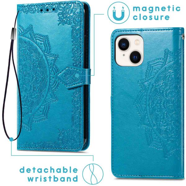 imoshion Mandala Klapphülle für das Apple iPhone 14 - Türkis
