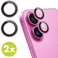 imoshion 2er-Pack Objektivschutz für Kamera für das Apple iPhone 16 / 16 Plus - Rosa
