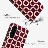 Selencia Vivid Back Cover Samsung Galaxy A37 (5G) - Check This Burgundy