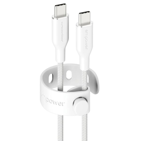 Empower by PanzerGlass Racing USB-C-zu-USB-C Kabel - 60W - 1.2 Meter - Silver White