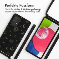 imoshion Silikonhülle design mit Band für das Samsung Galaxy A52(s) (5G/4G) - Sky Black