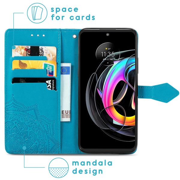 imoshion Mandala Klapphülle Motorola Moto Edge 20 Lite - Türkis