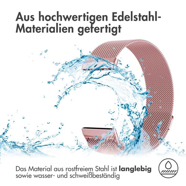 imoshion Mailändische Magnetarmband für das Fitbit Versa 3 - Größe S - Rosa