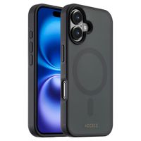 Accezz Rugged Frosted Back Cover mit MagSafe iPhone 16 - Schwarz