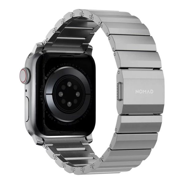 Nomad Titan-Gliederarmband für das  Apple Watch Series 1 t/m 11 / SE / Ultra (44/45/46/49 mm) - Silver