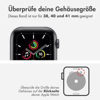 imoshion Mailändische Magnetarmband für die Apple Watch Series 1 bis 9 / SE (38/40/41 mm) | Series 10 (42 mm) - Größe M - Grau