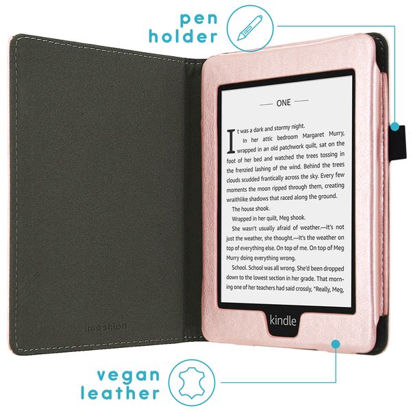 imoshion Vegan Leather Klapphülle Amazon Kindle Paperwhite 4 - Rosé gold
