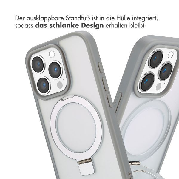 Accezz Ring Stand Backcover mit MagSafe Apple iPhone 16 Pro - Grau