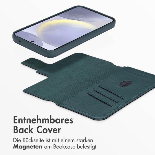 Accezz 2-in-1 Klapphülle aus Leder mit MagSafe für das Samsung Galaxy S24 Plus - Cedar Green