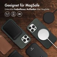 Accezz Vintage Leather Magsafe Backcover Apple iPhone 16 Pro Max - Smokey Green