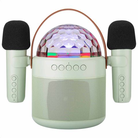 imoshion Sing & Shine Karaoke-Set - Lautsprecher und 2 Mikrofone - Mintgreen