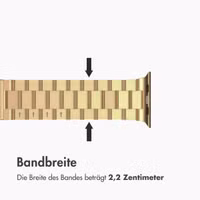imoshion Edelstahlarmband für das Apple Watch Series 1 bis 11 / SE / Ultra (44/45/46/49 mm) - Gold