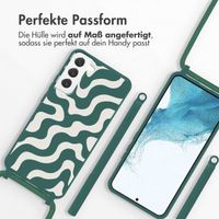 imoshion SilikonHülle design mit Band Samsung Galaxy S22 - Petrol Green Groovy