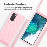 imoshion Silikonhülle design mit Band für das Samsung Galaxy S20 FE - Retro Pink