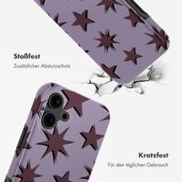 Selencia Vivid Tough Back Cover MagSafe für das iPhone 16 - Stars Plum Lilac