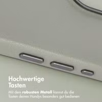 Accezz MagSafe Leather Backcover Apple iPhone 15 - Light Grey