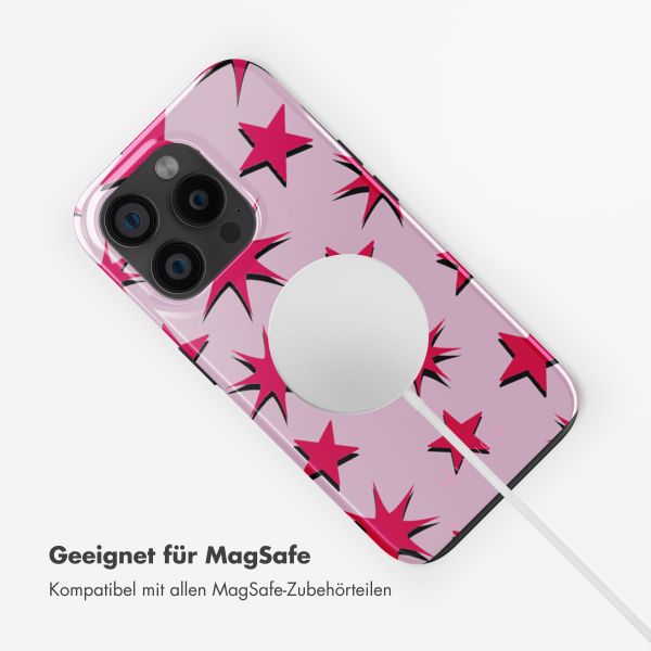 Selencia Vivid Rückabdeckung mit MagSafe Apple iPhone 15 Pro - Stars Rubine Red Light Pink