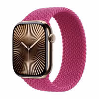 Apple Geflochtenes Solo Loop für  Apple Watch | 44/45/46/49 mm - Größe 4 - Magenta
