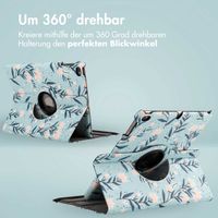 imoshion 360° drehbare Design Klapphülle Apple iPad 6 (2018) 9.7 Zoll / iPad 5 (2017) 9.7 Zoll - Flowers