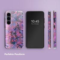 Selencia Vivid Back Cover Samsung Galaxy S24 - Fresh Paint Flower Orange