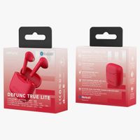 Defunc True Lite Earbuds - In-Ear Kopfhörer - Bluetooth Kopfhörer - Mit Rauschunterdrückungsfunktion - Red