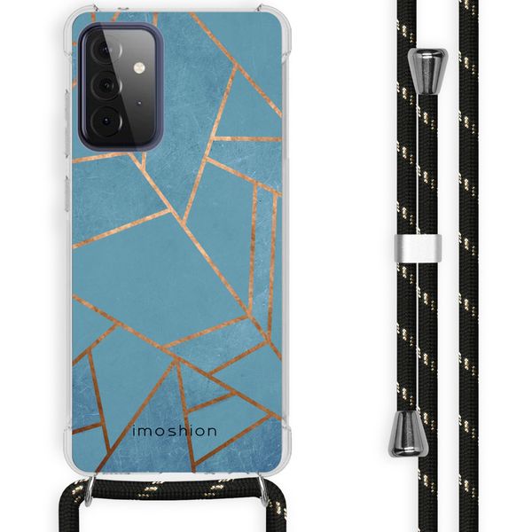 imoshion Design Hülle mit Band für das Samsung Galaxy A72 - Blue Graphic