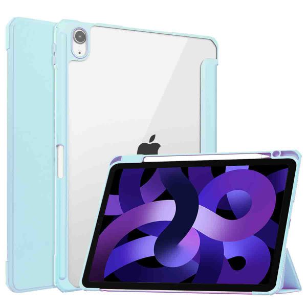 imoshion Trifold Hardcase Klapphülle Apple iPad Air 11 Zoll (2025) M3 / (2024) M2 / Air 5 (2022) / Air 4 (2020) - Hellblau
