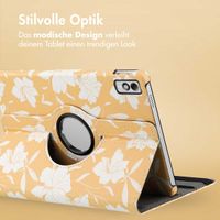 imoshion 360° drehbare Design Klapphülle für das Lenovo Tab M10 5G - Yellow Flowers